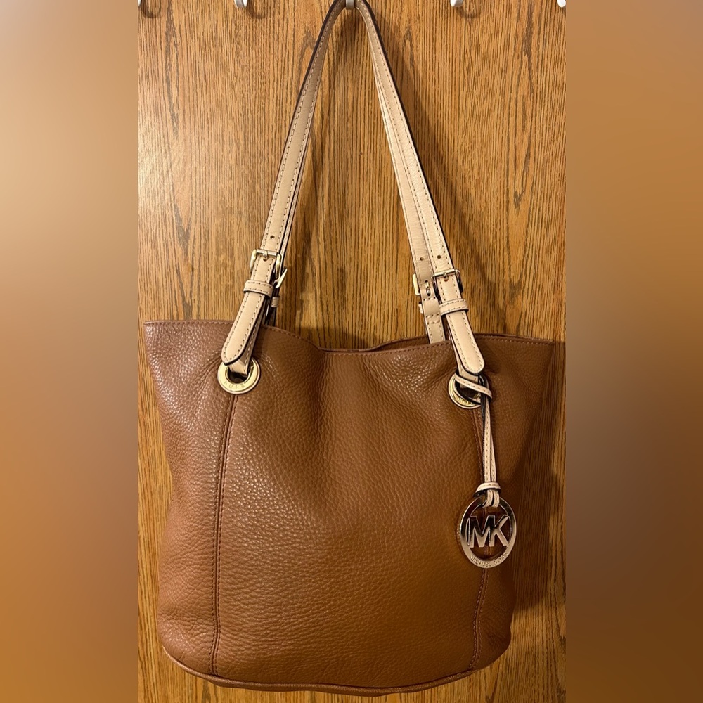 Michael Kors Two-Tone Pebbled Leather Jet-Set Carryall